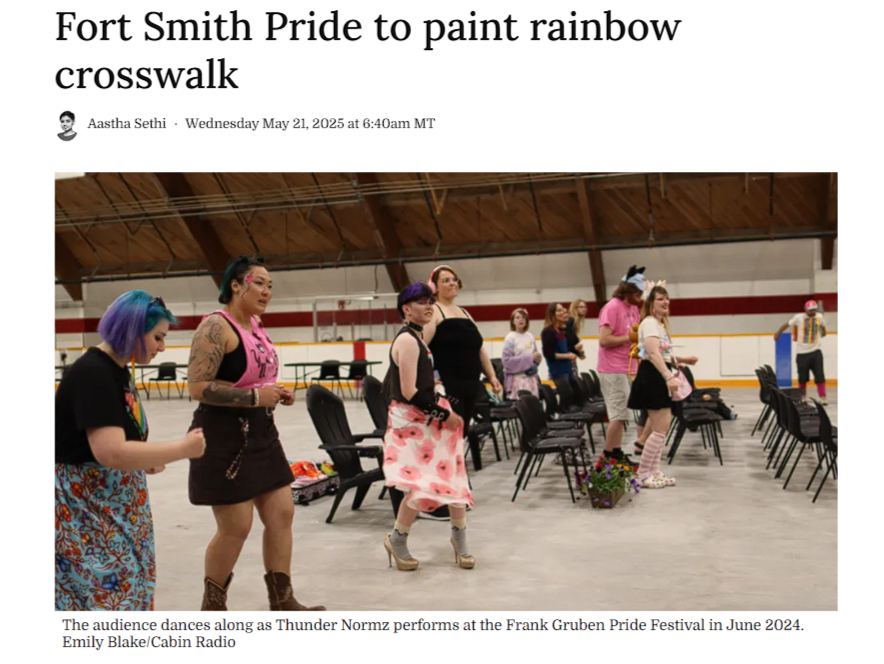 Fort Smith Pride to paint rainbow crosswalk - Cabin Radio 2025