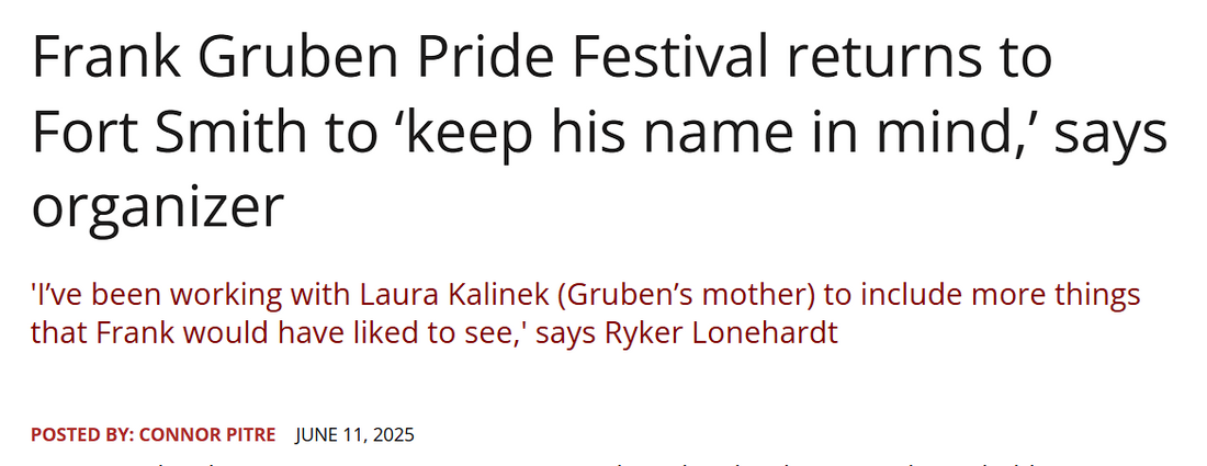 Frank Gruben Pride Festival returns to Fort Smith to ‘keep his name in mind,’ says organizer - CKLB 2025